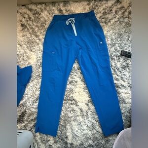 Figs Women's Royal Blue Straight Leg YOLA Scrub Pants Size Large